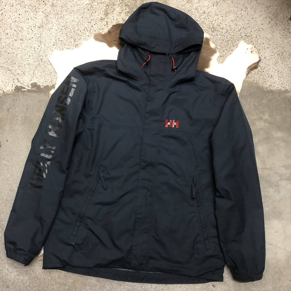 HELLY HANSEN HELLY TECH PROTECTION マウンテンパーカー ジップ ジャケット ヘリーハンセン ネイビー /レッド size L