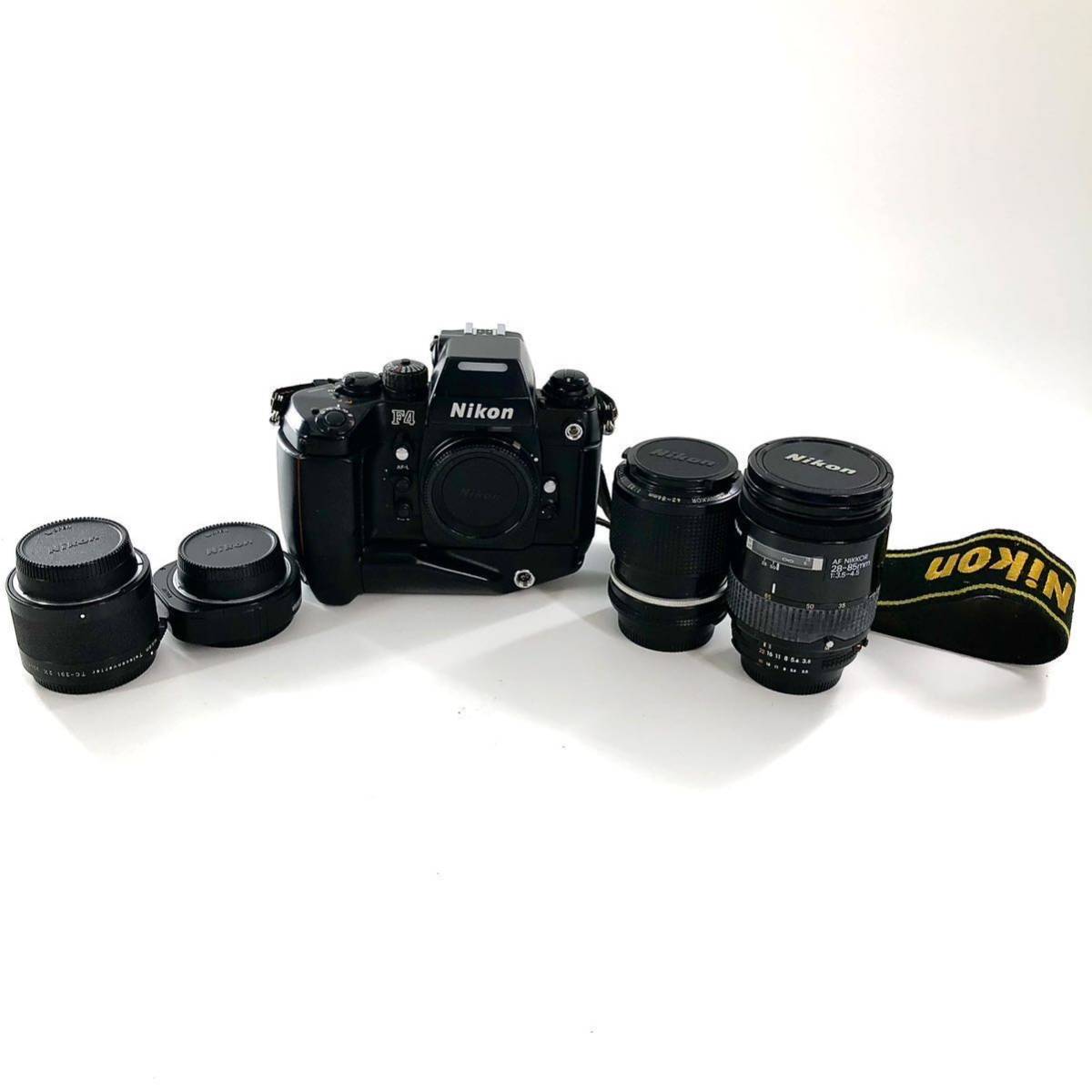 『Nikon▲カメラ▲レンズ▲まとめ』LB-852 ニコン F4 一眼レフ フィルムカメラ TC-16A テレコンバーター AF NIKKOR 28-85mm_画像1