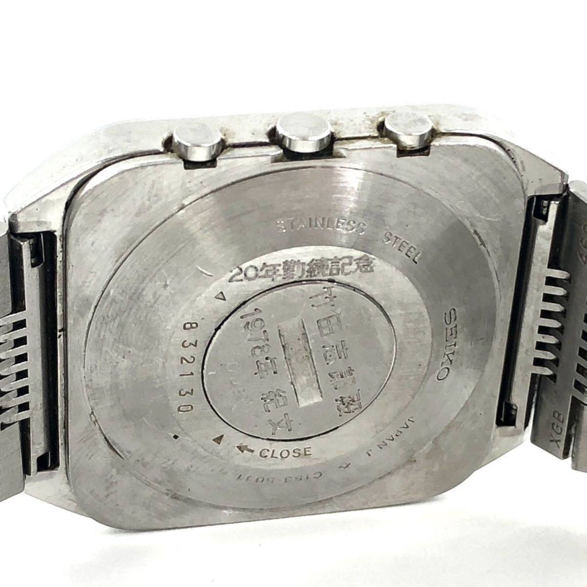 『SEIKO▲カリキュレーター』MC-47 セイコーメンズ 腕時計 C153-5011 スクエア デジタル文字盤 電卓 純正ベルト クォーツ SS ヴィンテージ_画像6