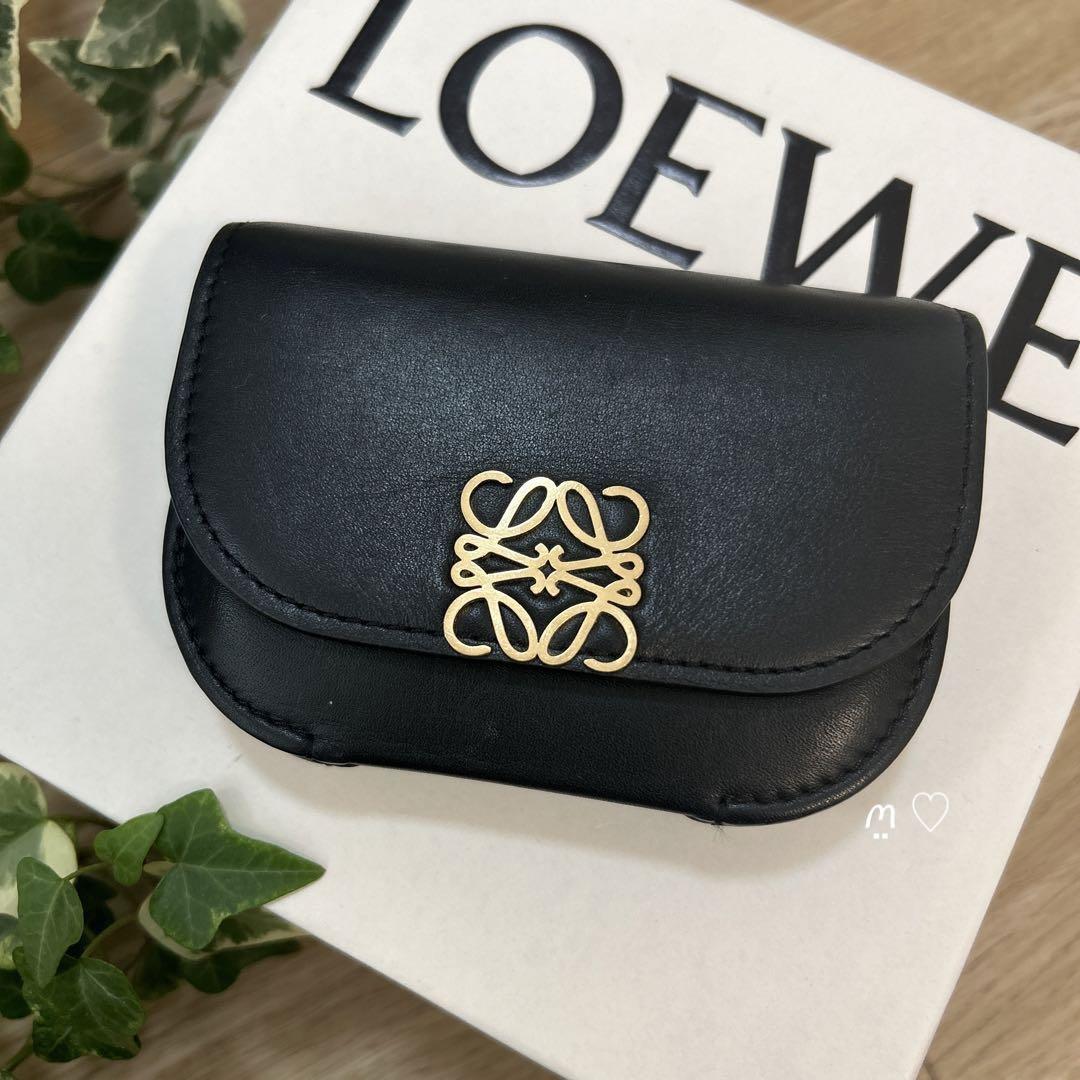 送料無料 LOEWE ロエベ ゴヤ コインカードケース アナグラムミニ財布