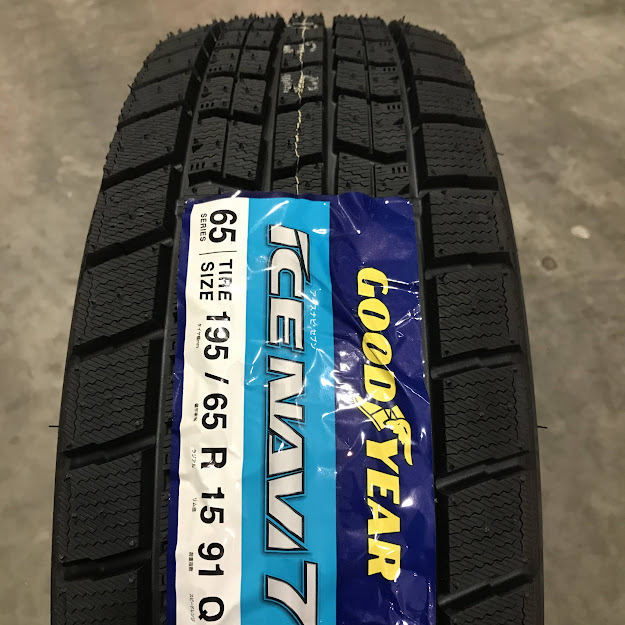 (AA128.7) 送料無料[4本セット] GOODYEAR ICENAVI7 195/65R15 91Q 2021年製造以降 屋内保管 スタッドレス ヴォクシー、ノア、プリウス_画像2