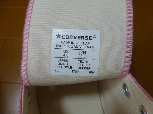 CONVERSE Nexter·高幫運動鞋23厘米帆布·粉紅色新文章 原文:コンバースCONVERSEネクスター・ハイカットスニーカー２３㎝キャンバス・ピンク新品