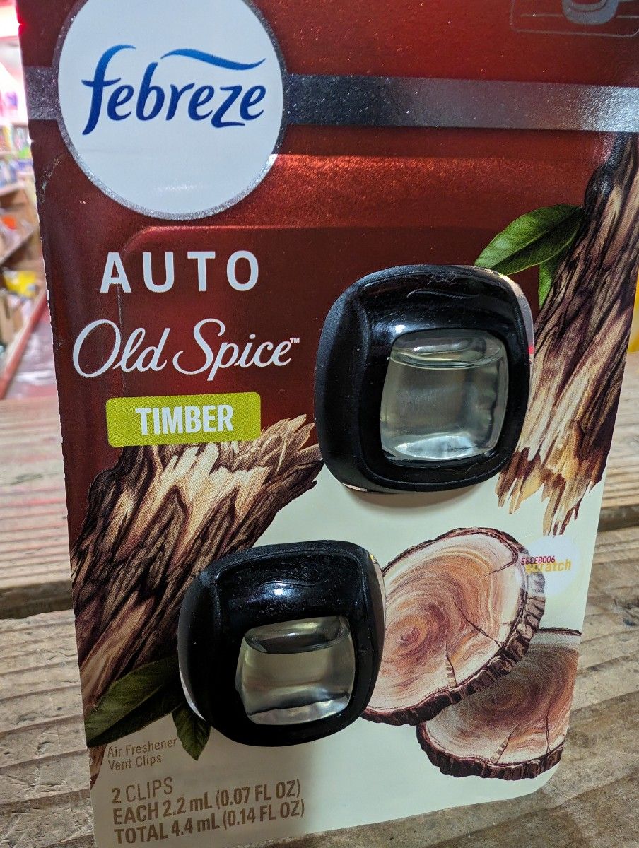 日本未発売　オールドスパイス　ベントクリップ　 ファブリーズ　エアフレッシュナー　old spice timber