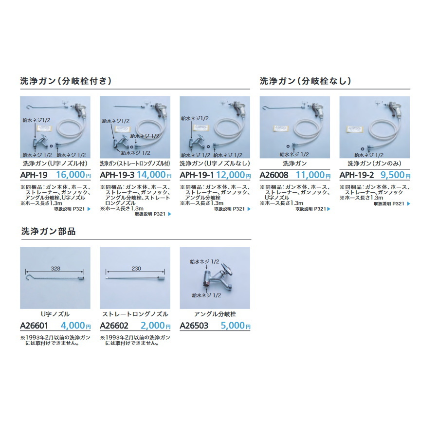 ダイワ化成 APH-19 洗浄ガン U字ノズル付 分岐栓付き_画像2