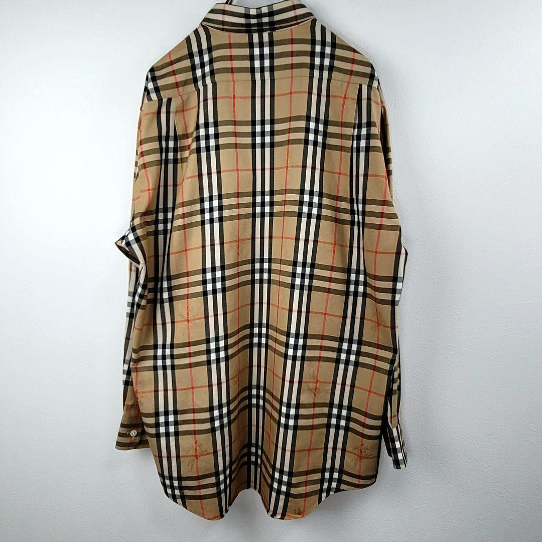 極美品】BURBERRY バーバリー ノバチェック シャドーホース シャツ L