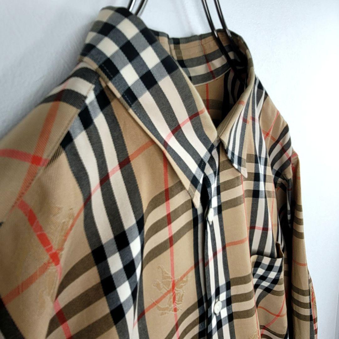 極美品】BURBERRY バーバリー ノバチェック シャドーホース シャツ L