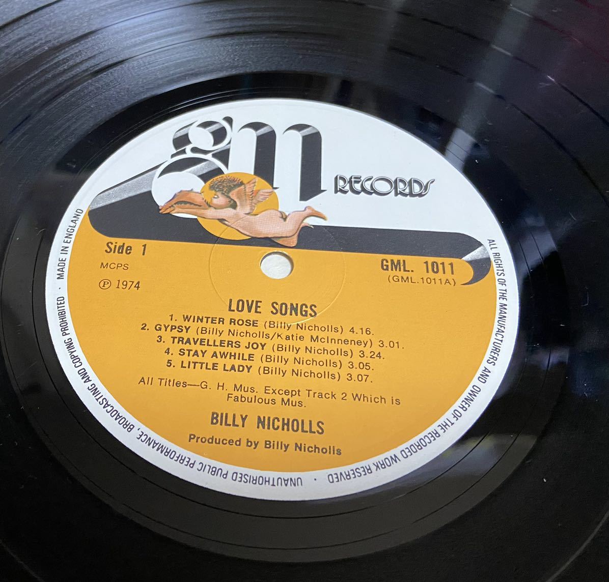 『BILLY NICHOLLS / LOVE SONGS』 英国SSW米国憧憬スワンプ極上盤 RON WOOD IAN McLAGAN参加曲あり レアORIG_画像4