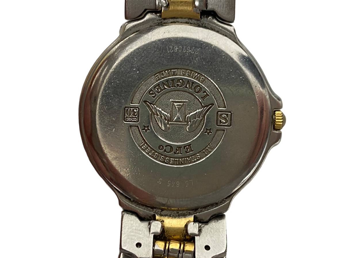 【動作確認済み】 LONGINES GRAND CLASSIC ロンジン グランドクラシック L5.645.3 クォーツ コンビカラー メンズ腕時計 シルバー×ゴールド_画像8