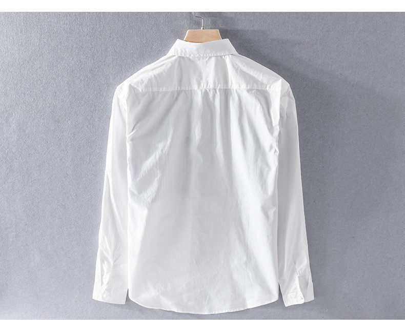 長袖シャツ 新品 メンズシャツ 切替 Tシャツ ワイシャツ スリム 微ストレッチ性 紳士 ストライプ柄 レギュラーシャツ 白系 M~3XL_画像3
