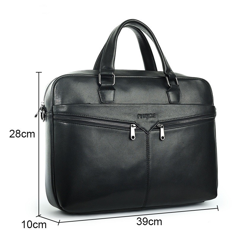 本革 牛革メンズ ブリーフケース レザーバッグ 2WAY 斜めがけ ビジネスバッグ A4 書類鞄 通勤鞄かばん 大容量 多機能 黒_画像6