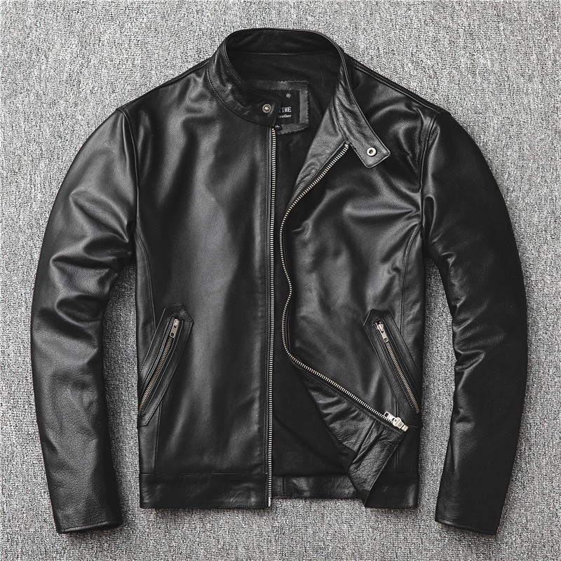 高級新品　本革　ラム革　バイクジャケット　メンズライダース　 レザー バイクウェア 革ジャン 黒 　S~4XL_画像2