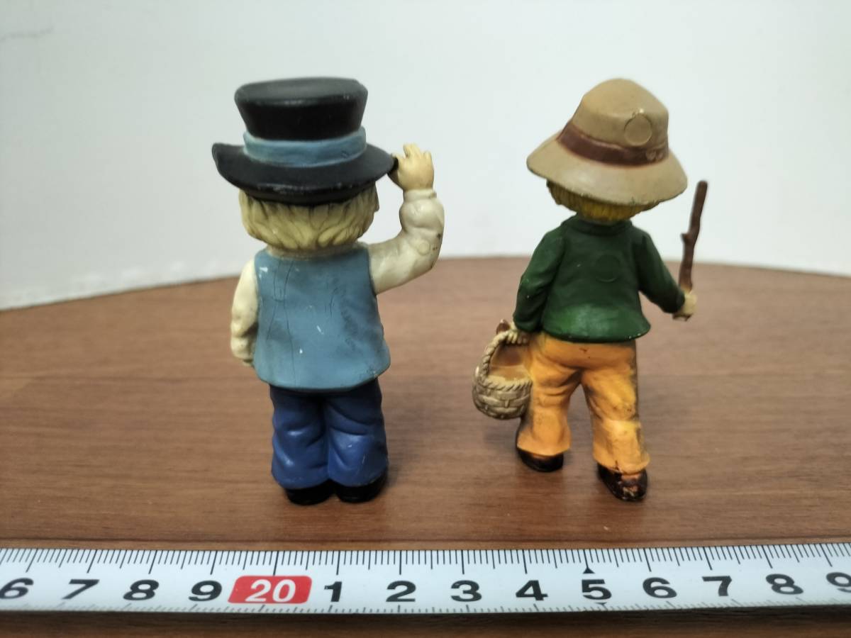 コレクション　昭和　レトロ　アンティーク　陶器　人形　少年　飾り　置物　2個　まとめて_画像2