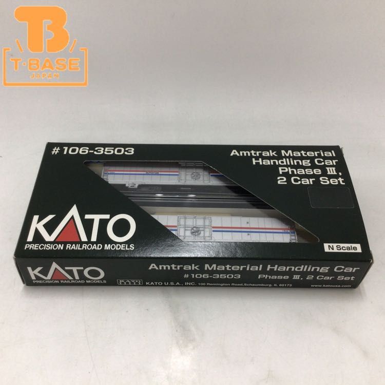 1円〜 KATO Nゲージ 106-3503 Amtrak Material Handling Car Phase III 2 Car Set_画像1