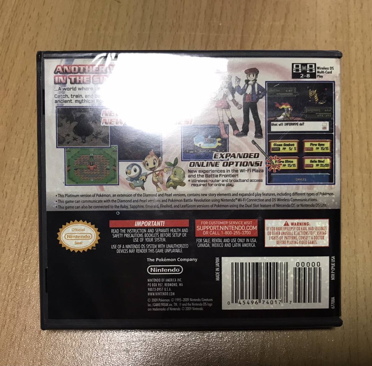 【新品 未開封品】Nintendo DS Pokemon PLATINUM VERSION ポケットモンスター プラチナ 北米版 英語版 海外版 生産終了品 希少品 ポケモン_画像10