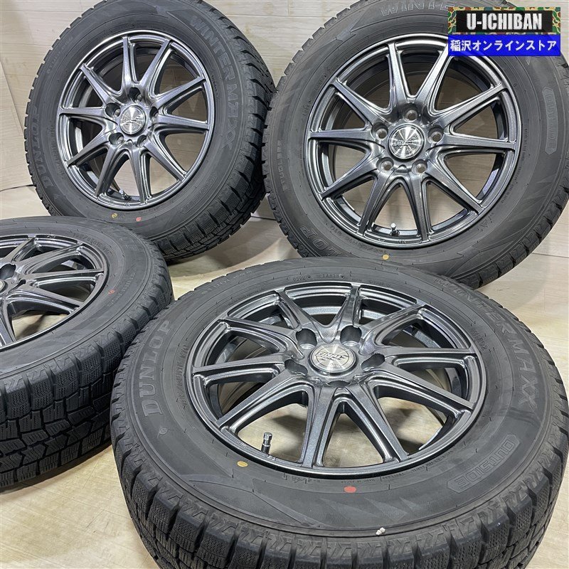 80系 ノア ヴォクシー 等 ファイナルスピードガンマ 6-15+52 5H114.3 ダンロップ WM02 195/65R15 15インチ スタッドレス 4本セット 009k_画像4