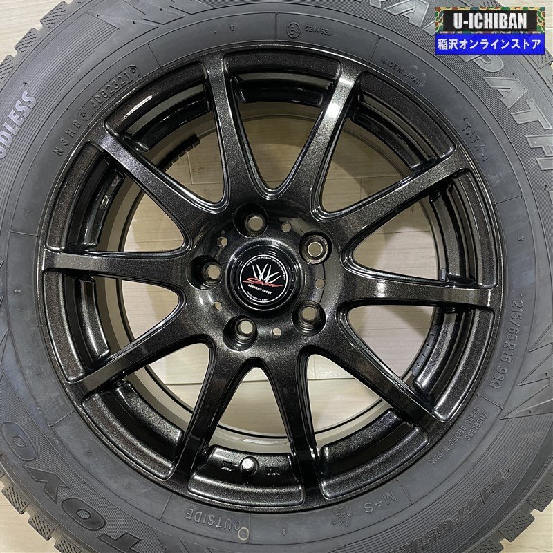 カロークロス アルファード 等 ロクサーニスポーツ 6.5-16+38 5H114.3 トーヨー トランパスＴＸ 215/65R16 16 スタッドレス 4本セット 009_画像2