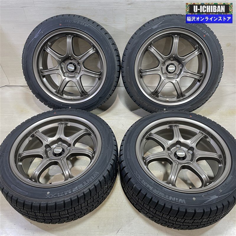 GDB インプレッサ 等 ファイナルスピード 8-17+46 5H114.3 ダンロップ　WM02 235/45R17 17インチ スタッドレス 4本セット 009_画像1