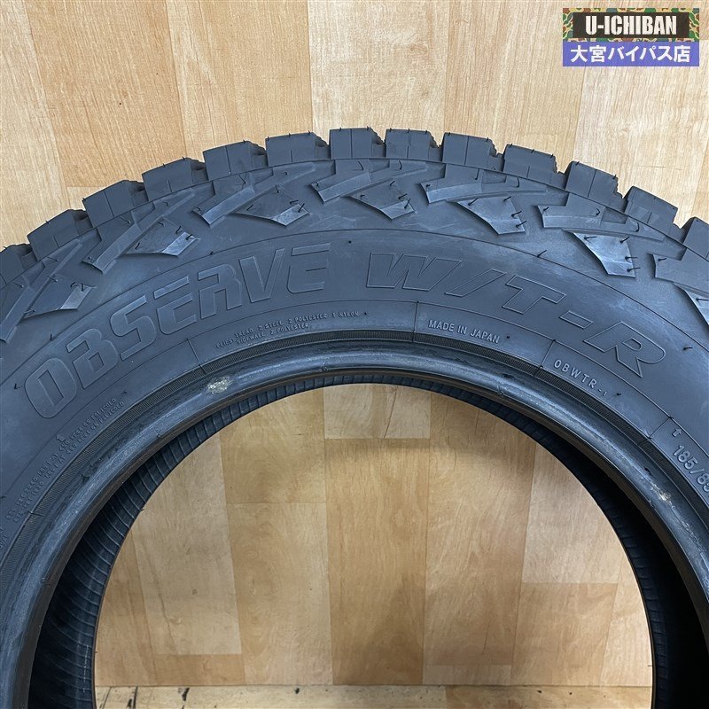 ジムニーサイズ 2022年 スタッドレス 185/85R16 105/103N LT 8PR トーヨー オブザーブ W/T-R & インチ J + H 4本セット サイズアップ 004_画像3