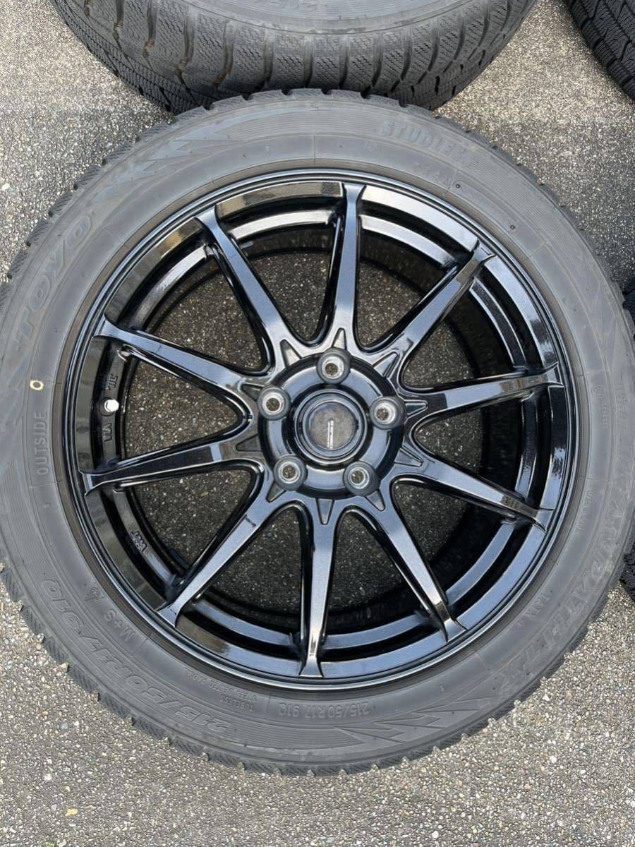 【残溝有 20年製】スタッドレス TOYO Winter TRANPATH TX 215/50R17 ＋ G SPEED 5H 114.3 +55 レヴォーグ等に 17インチ_画像3