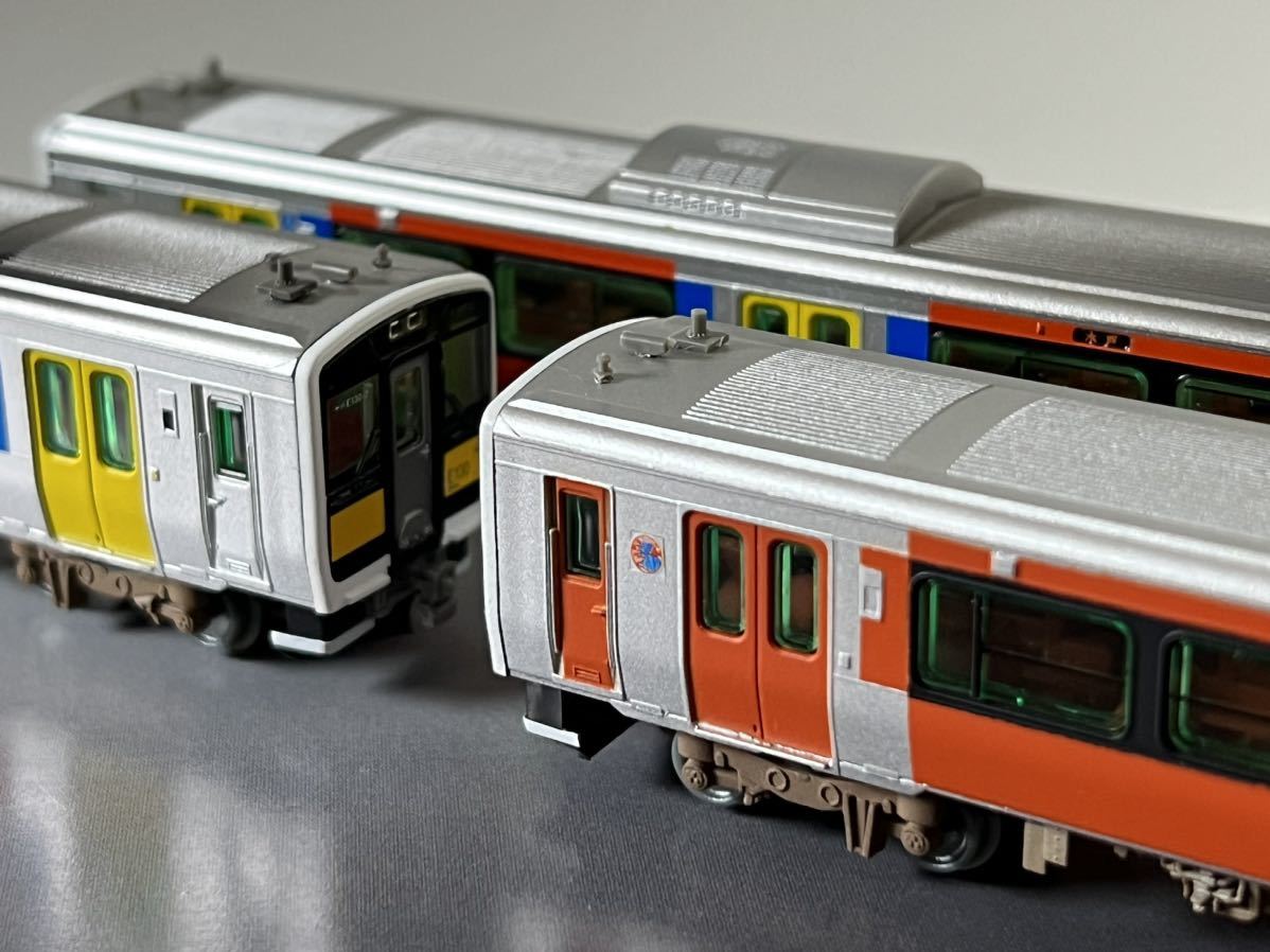 鉄道コレクション32弾加工品　キハE130「オレンジパーシモントレイン」3両セット_画像3