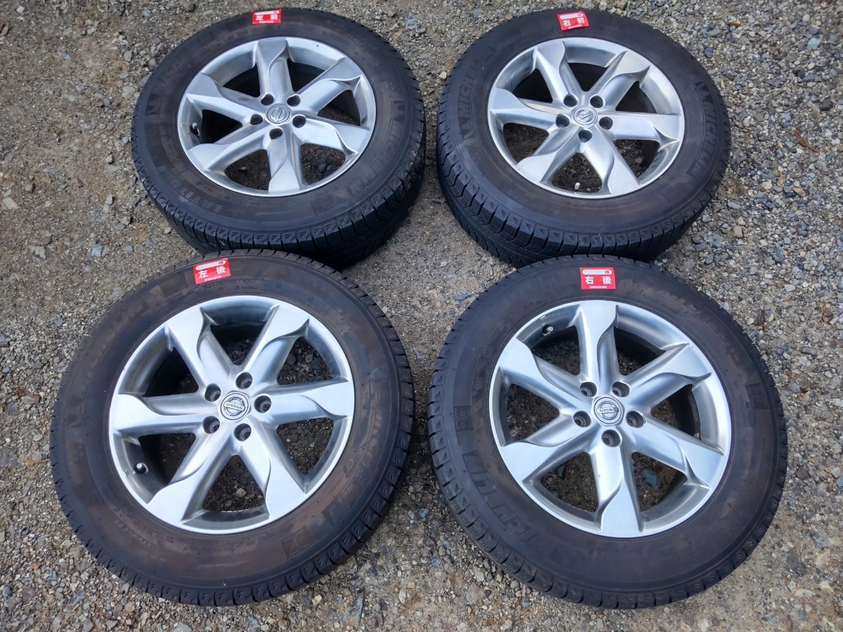 【１円スタート】中古 日産 ムラーノ 純正 18x7.5J+50 5H114.3 中古 ミシュラン X-ICE　XI-2 235/65R18 2018年製造 _画像1