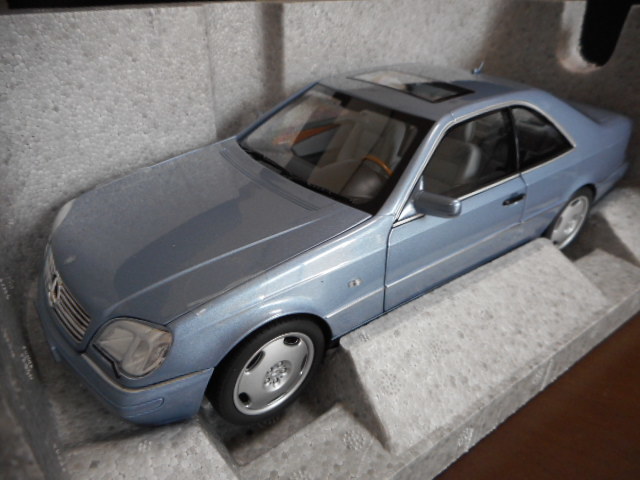 **1/18 dealer special order Mercedes Benz CL coupe CL600 blue Mercedes-Benz CL600 C140 6.0V12 1996-1998**