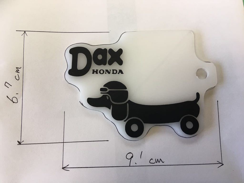 ダックス　DAX 自賠責　プレート　４mini 車高短　自賠責ステッカー　ハンドメイド　くるくるハンドル　太足_画像2