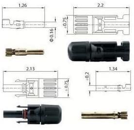 送料無料　20M＊2組セット　1500Vソーラーケーブル JET認証 3.5sq-PVーCC DC1500 延長　片側MC4コネクタ付 太陽光発電用ケーブル_画像6