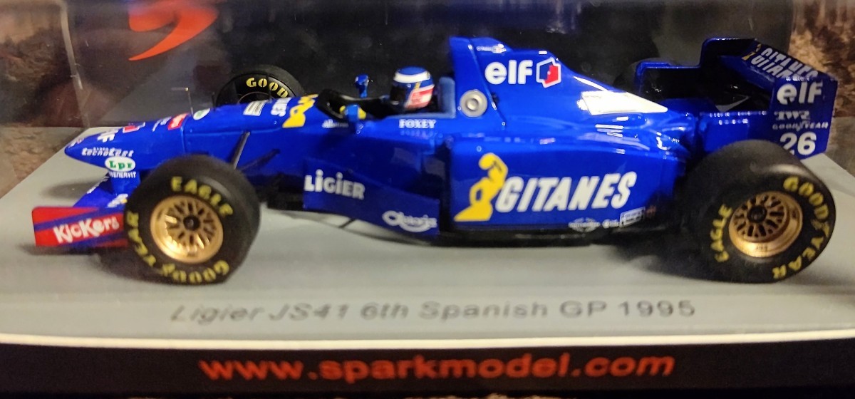 スパークモデル 1/43 リジェ・JS41・無限ホンダ 1995 スペインGP6位 オリビエ.パニス spark Olivier.Panis Ligeir・MUGEN Honda _画像2