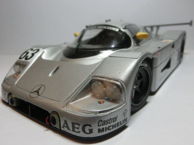 ジャンク TAMIYA タミヤ 1/24 スポーツカーシリーズ SAUBER MERCEDES C9 ザウバーメルセデス C9 素人塗装済組立完成品 箱無 エンジン部再現の画像1