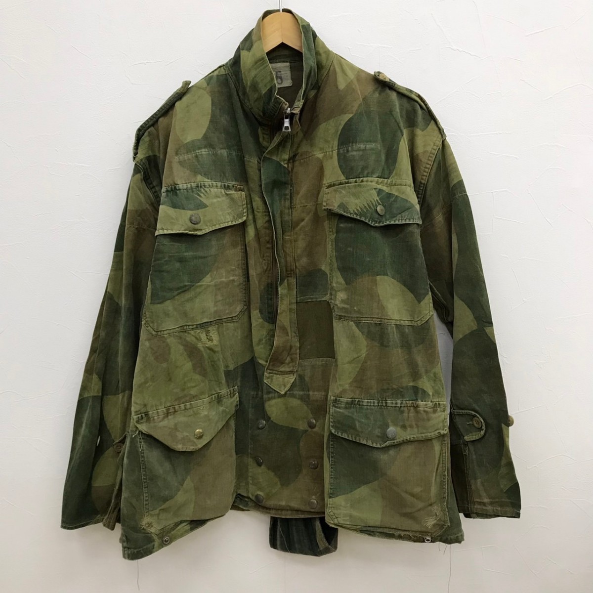 50's 1950年代 ベルギー軍 実物 Belgian Army Denison Smock デニソンスモックジャケット 5 ブラッシュカモ 迷彩 カモ アノラック ドイツ軍