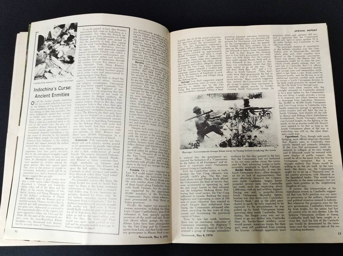 Y291 古雑誌◆News week 8冊まとめ◆1970年 ベトナム戦争 アポロ13号 などニュース 社会問題 歴史 古写真 資料 英字 レトロ 古本 洋本 古書_画像6