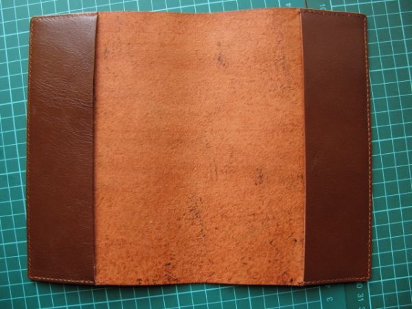 (b15) cow cow leather new book version for book cover choko rate brown group W244mm