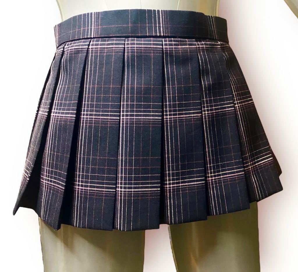 【k202】26cm丈制服スカート チェックプリーツスカート　コスプレ 衣装　ミニスカート _画像1