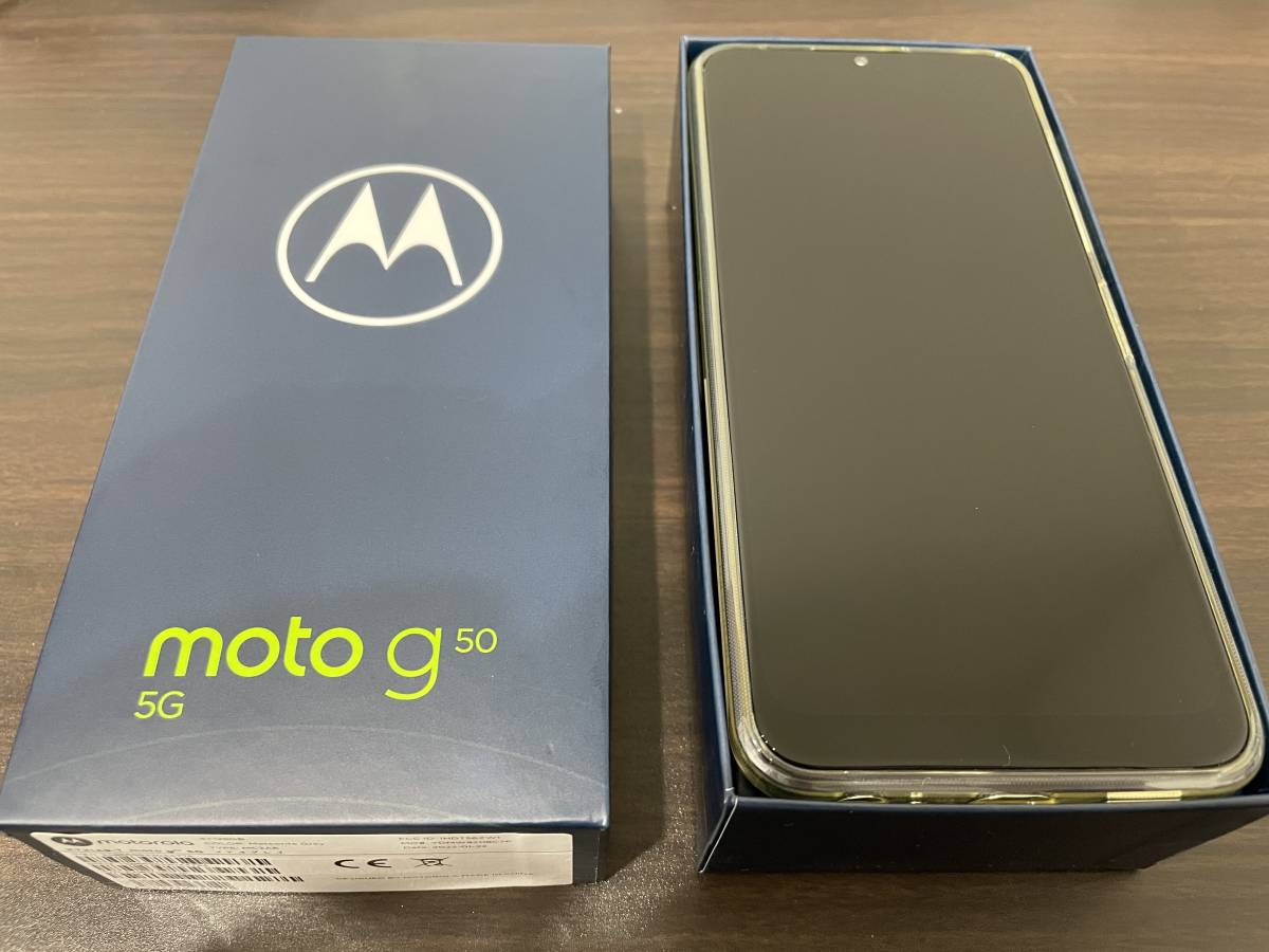 ★即決★Motorola Moto G50 5G メテオグレイ 128GB XT2149-1 ほぼ未使用品 新品同様品 SIMフリー★送料520円～★_画像1