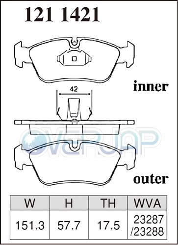 Z1211421 / 1251423 DIXCEL Zタイプ ブレーキパッド 1台分set BMW E46 AM20/AV22/AV25/AM28 318i/320i/325i/328i Touring_画像2