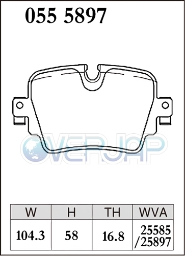 M0514079 / 0555897 DIXCEL Mタイプ ブレーキパッド 1台分セット ジャガー/ダイムラー XJ J12LA 2010/5～ 5.0 V8 NA 車台No.V90866～_画像3