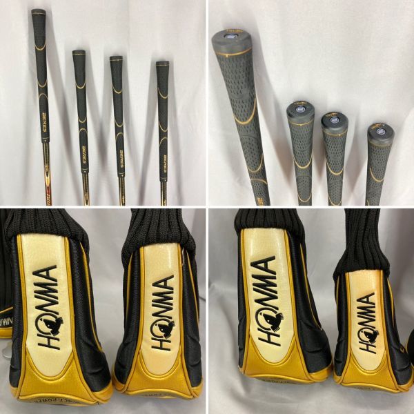 極美品 ホンマHONMA BERES S-02 ドライバー ユーティリティ 全４本セット ヘッドカバー付 HONMA ARMRQ 2★★ 49 R【75-7】_画像6