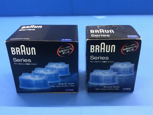 未使用【 ブラウン / BRAUN 】クリーン＆リニューシステム専用洗浄液カートリッジ【 CCR2CR / CCR3CR 】電気シェーバー 髭剃り ヒゲ剃り 60_画像1