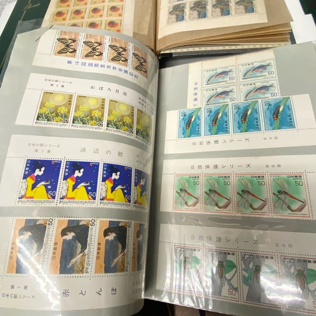 １円～　レア　額面142,622円分　未使用　コレクション収集品　日本記念切手　他色々　まとめ　アルバム５冊 №90_額面以上の切手も沢山ありました