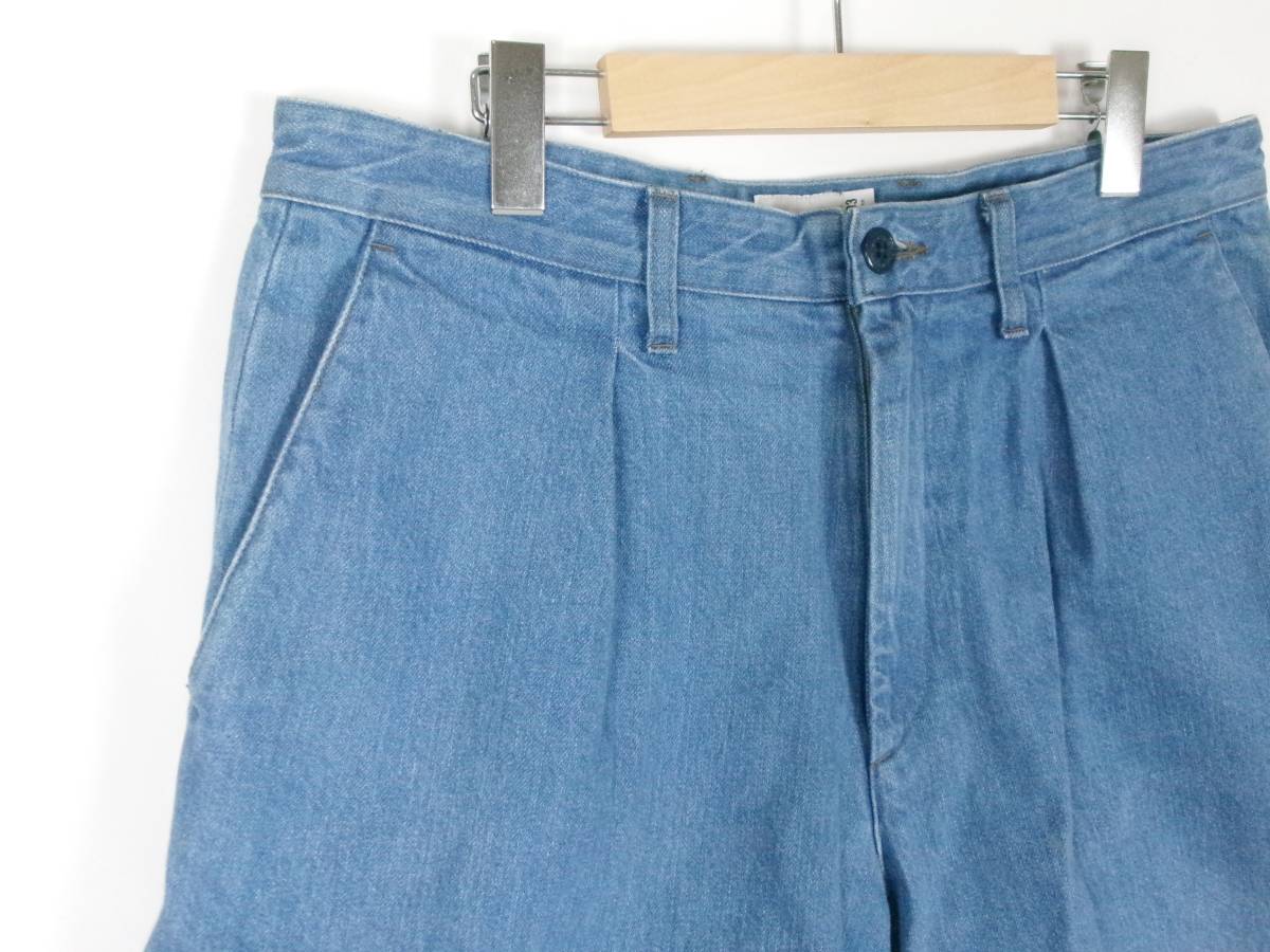 21SS ダブルタップス wtaps TUCK 01 SHORTS COTTON DENIM デニムショーツ ショートパンツ 3 インディゴ メンズ 中古の画像4