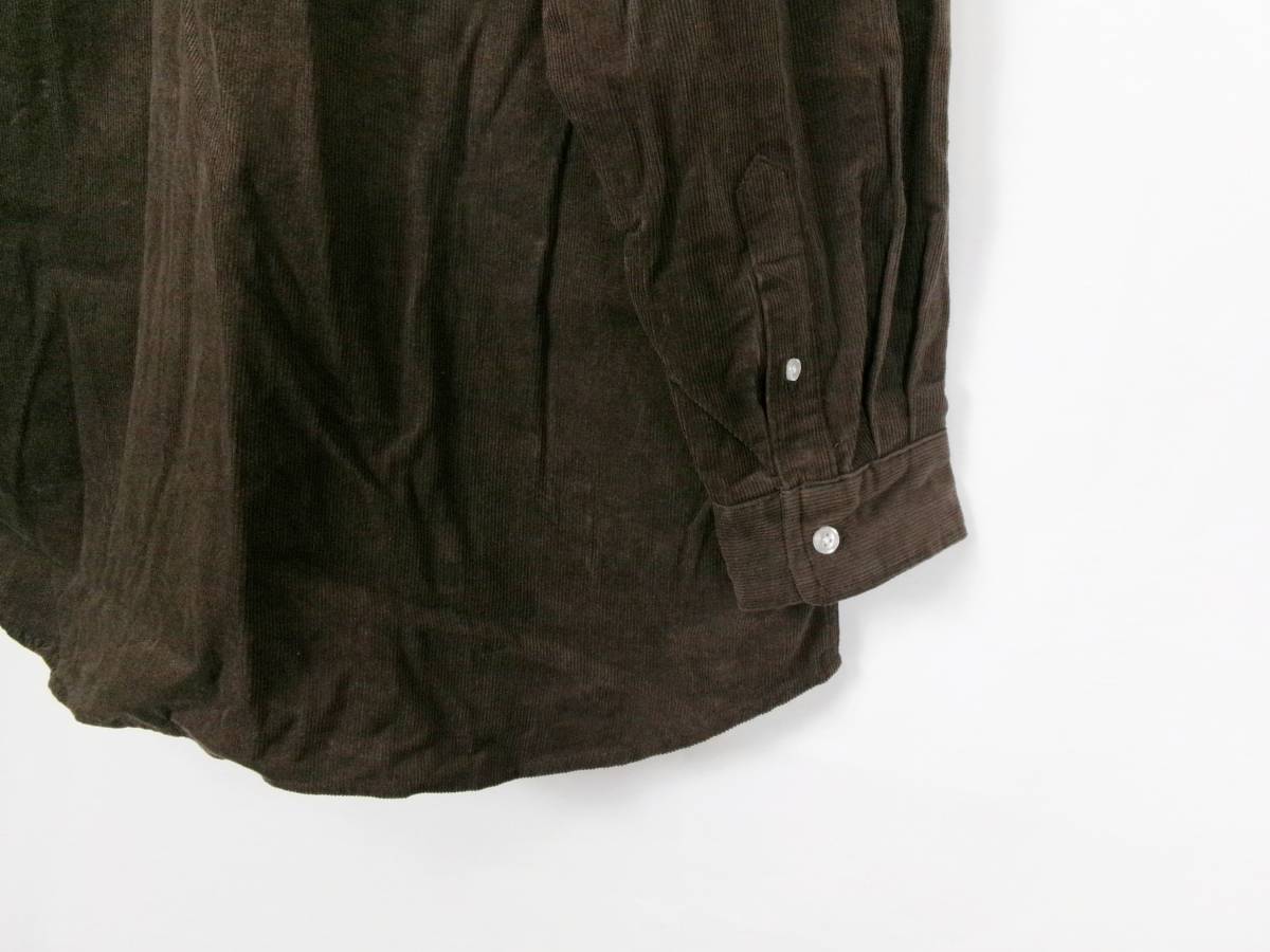 ビーノ Beno コーデュロイシャツ オーバーサイズ シンプル 長袖 M ダークブラウン メンズ 中古 /FP_画像6