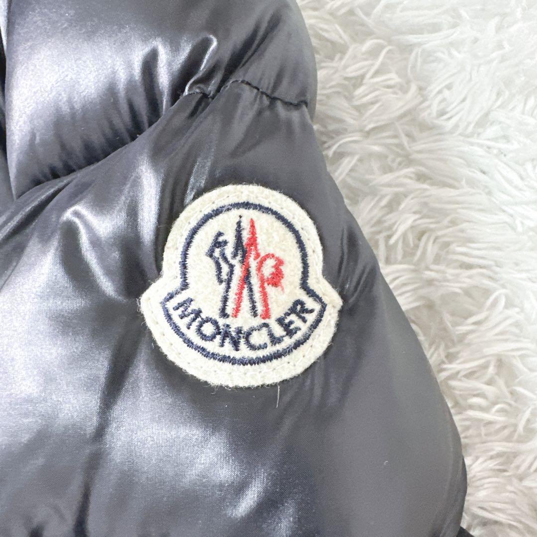 1円 美品 MONCLER モンクレール SUYEN スイエン レディース ワッペン・フード付き ダウンコート ダウンジャケット ブラック 黒 Sサイズ _画像2