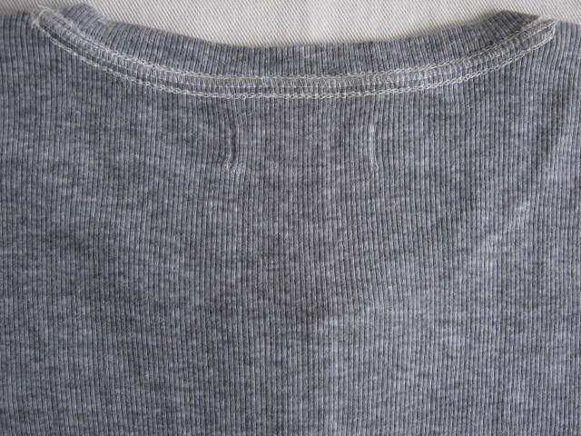 * old clothes abercrombie KIDS girls Abercrombie Kids girl Henley neckline 7 minute sleeve T-shirt M gray rib cloth stretch material child clothes *