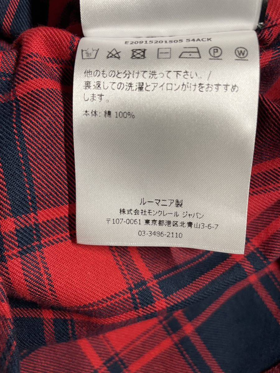 モンクレール 長袖 チェック シャツ 国内正規品　　MONCLER　#B1_画像5