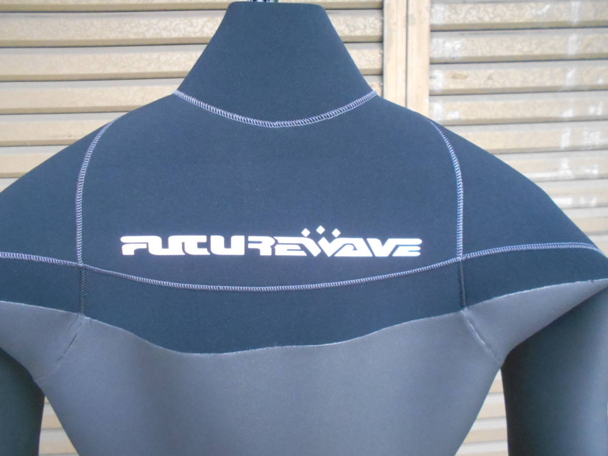 FUTURE WAVE チェストジップフルスーツ　ラバー3/3mm　ブラック：グレー　サイズML+　限定品_画像6