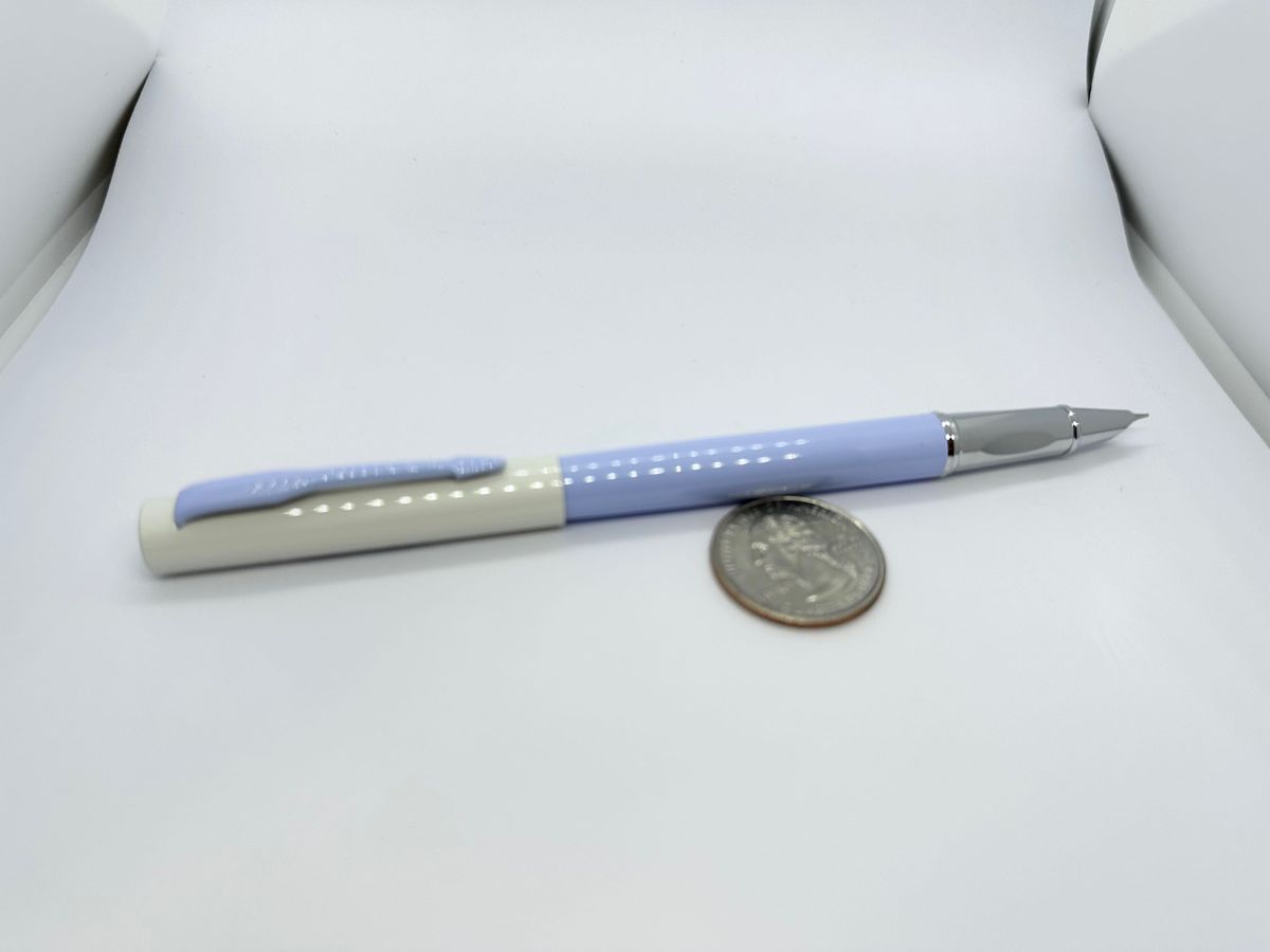 キャップ式 万年筆今流行りのくすみカラー ラベンダー カバードニブ：EF(極細) コンバーター内蔵