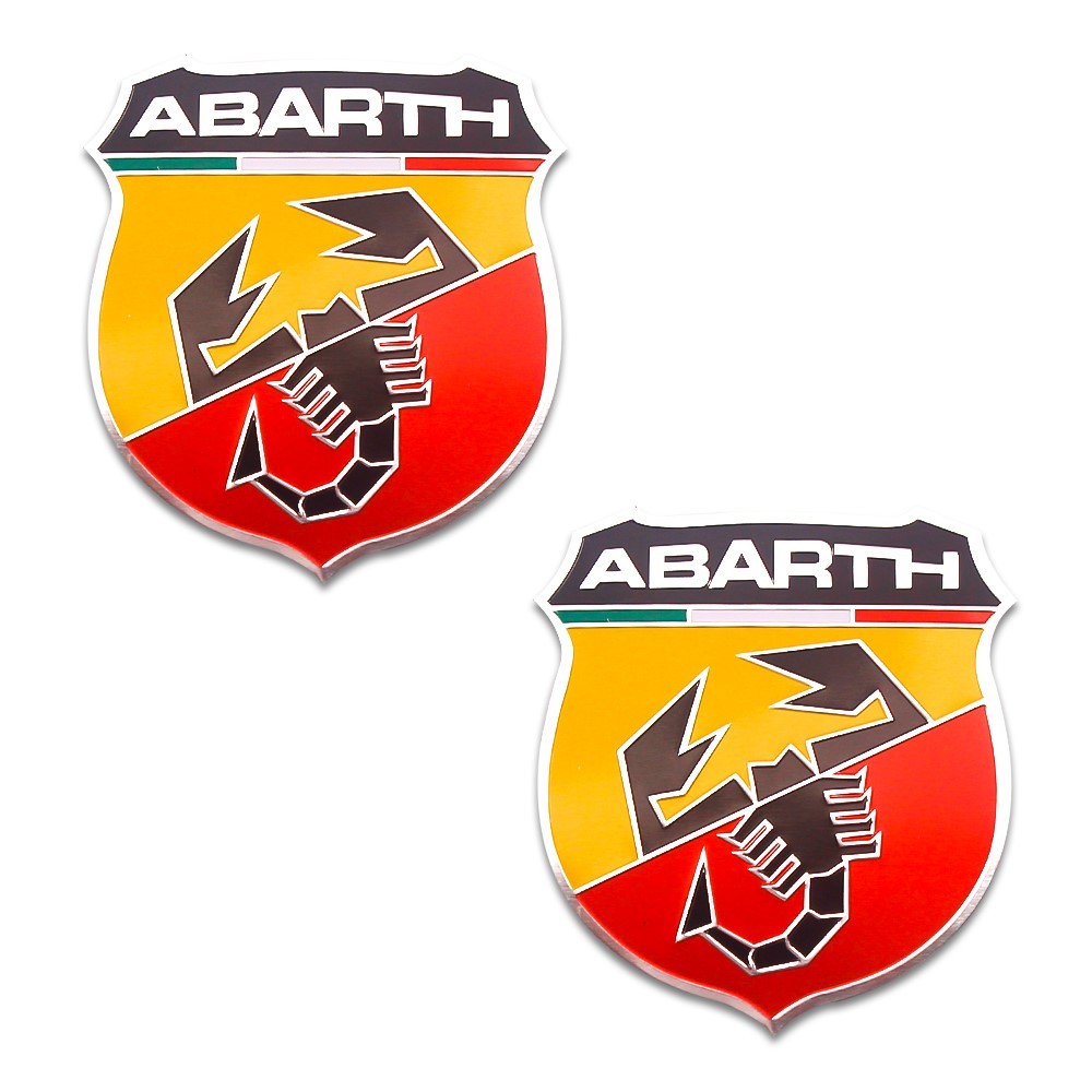 【送料無料】 ■フィアット アバルト ABARTH メタル エンブレム 2個セット ■ メタル ステッカー / バッジ_画像1