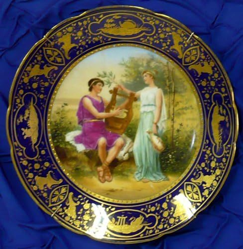  wonderful .. hard-to-find collector antique Vienna Kreis plate we n plate Music hand ... plate frame attaching amount entering ceramics and porcelain autograph equipped 