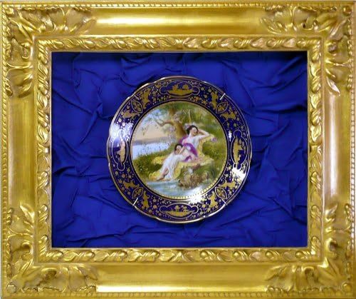  wonderful .. hard-to-find collector antique Vienna Kreis plate we n plate hand ... plate frame attaching amount entering ceramics and porcelain autograph equipped 